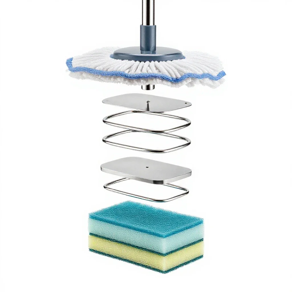 Sponge mop isolated on a white background