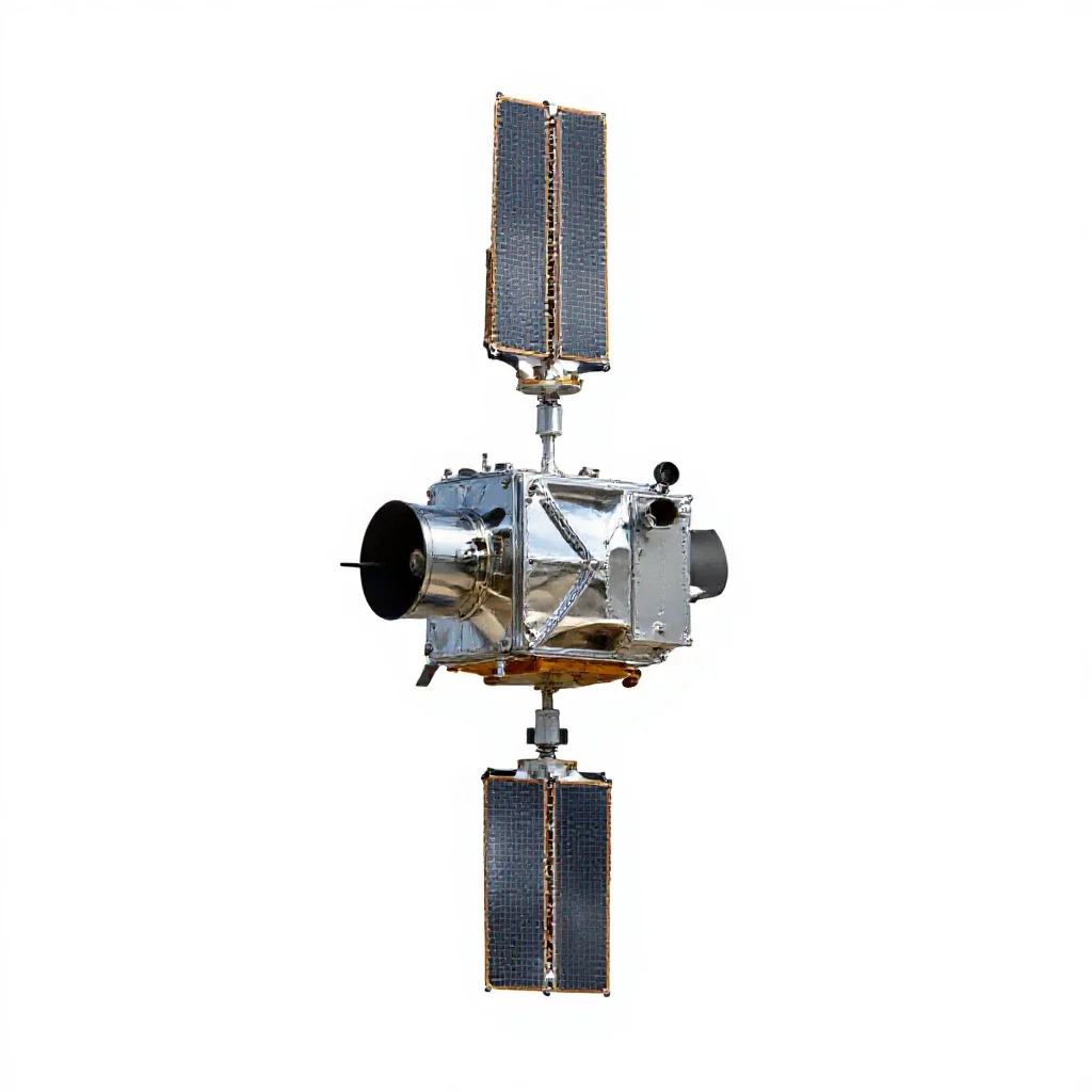 Spy satellite isolated on a white background