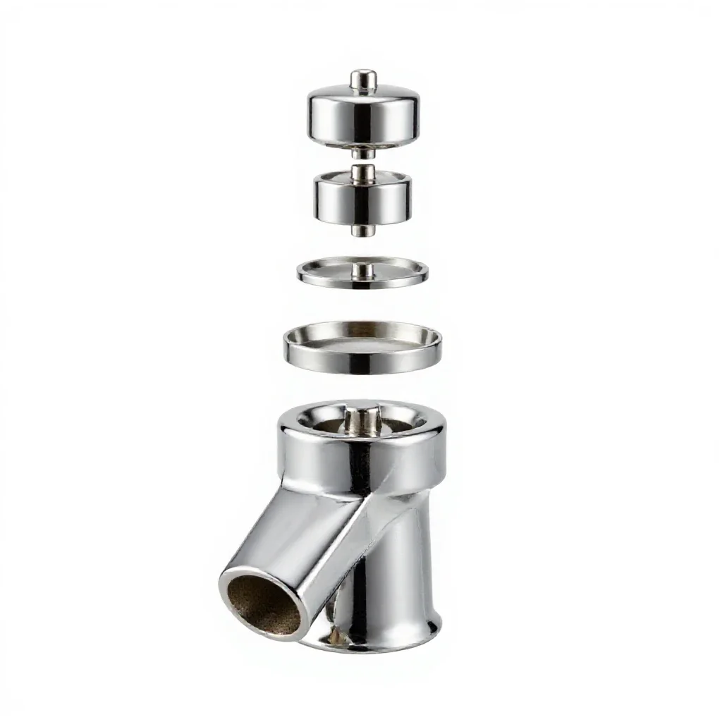 Steam whistle isolated on a white background
