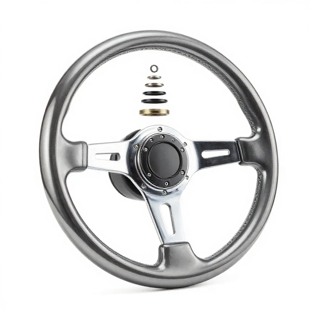 Steering wheel isolated on a white background