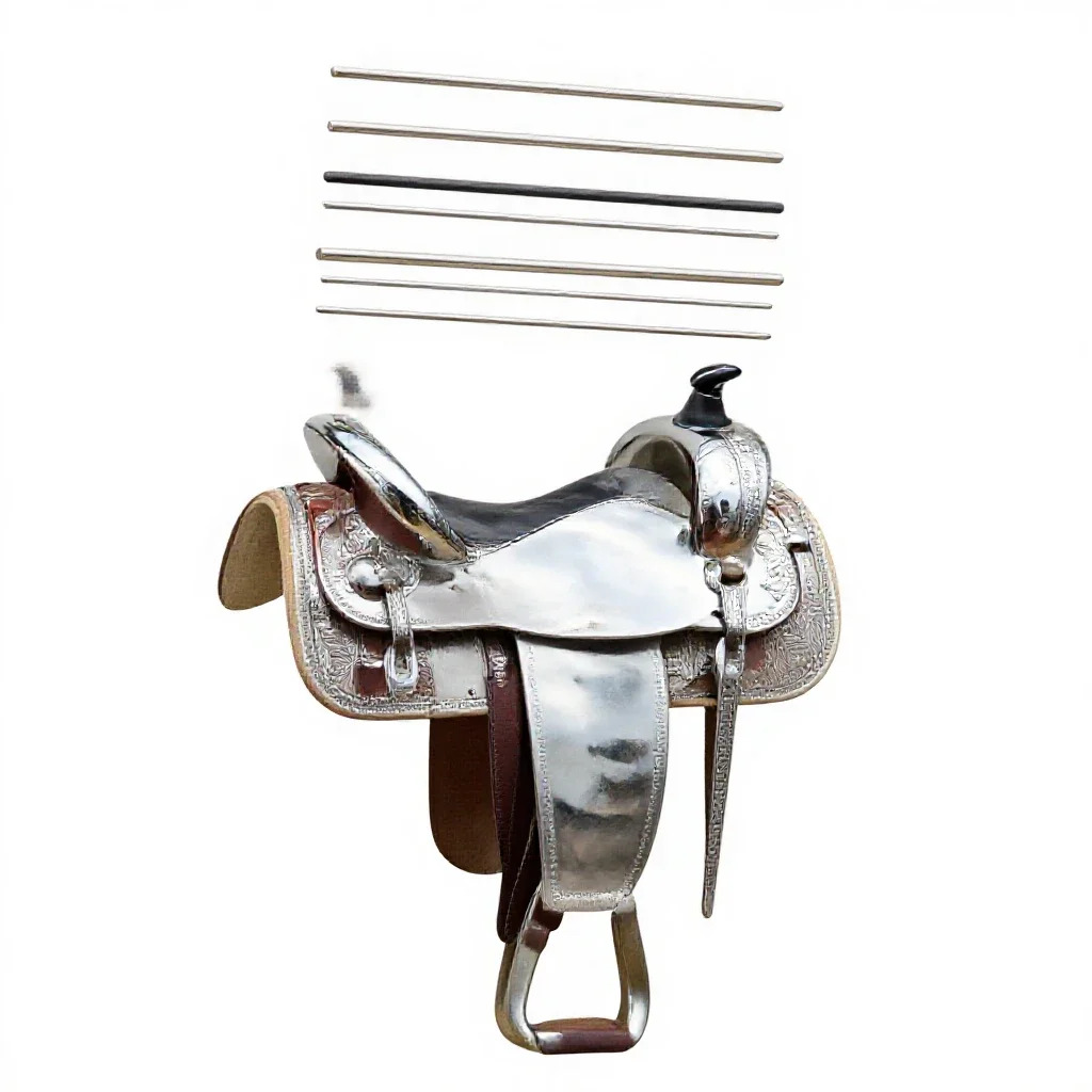 Stock saddle isolated on a white background