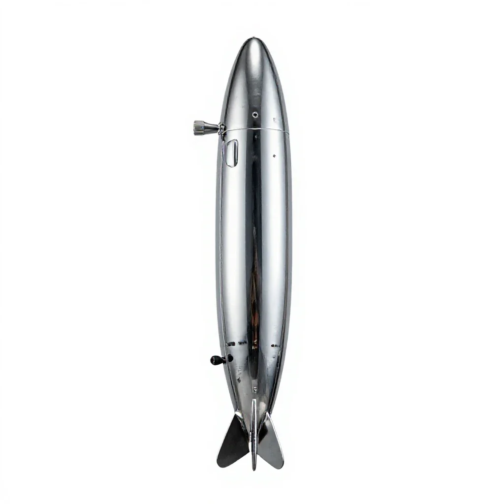 Submarine torpedo isolated on a white background