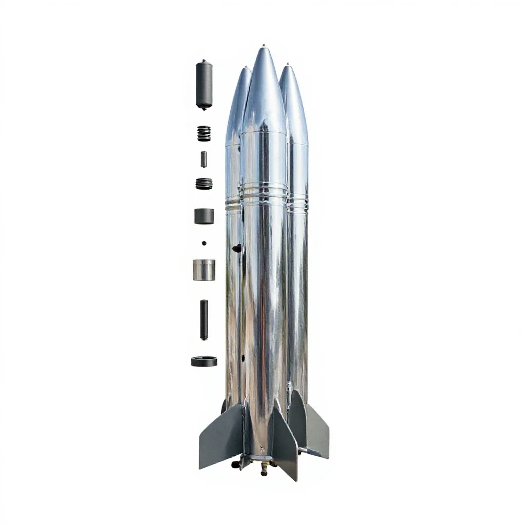 Surface-to-air missile system isolated on a white background