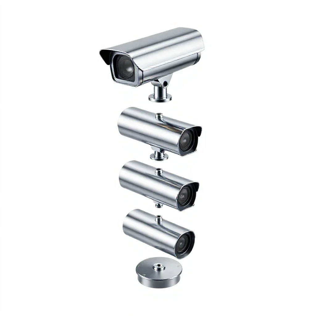 Surveillance system isolated on a white background