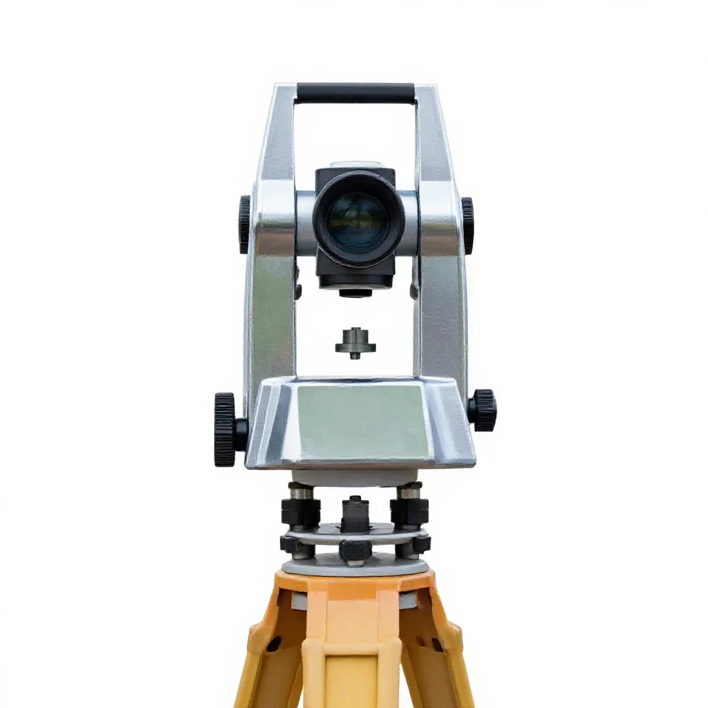 Surveying instrument isolated on a white background