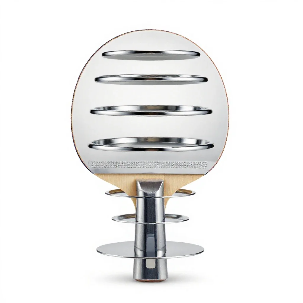 Table-tennis racquet isolated on a white background