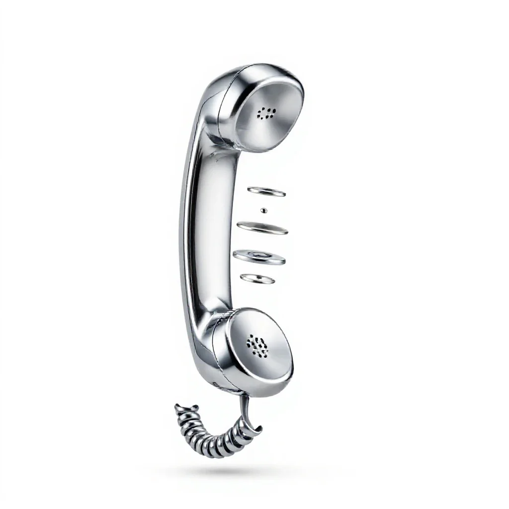 Telephone cord isolated on a white background