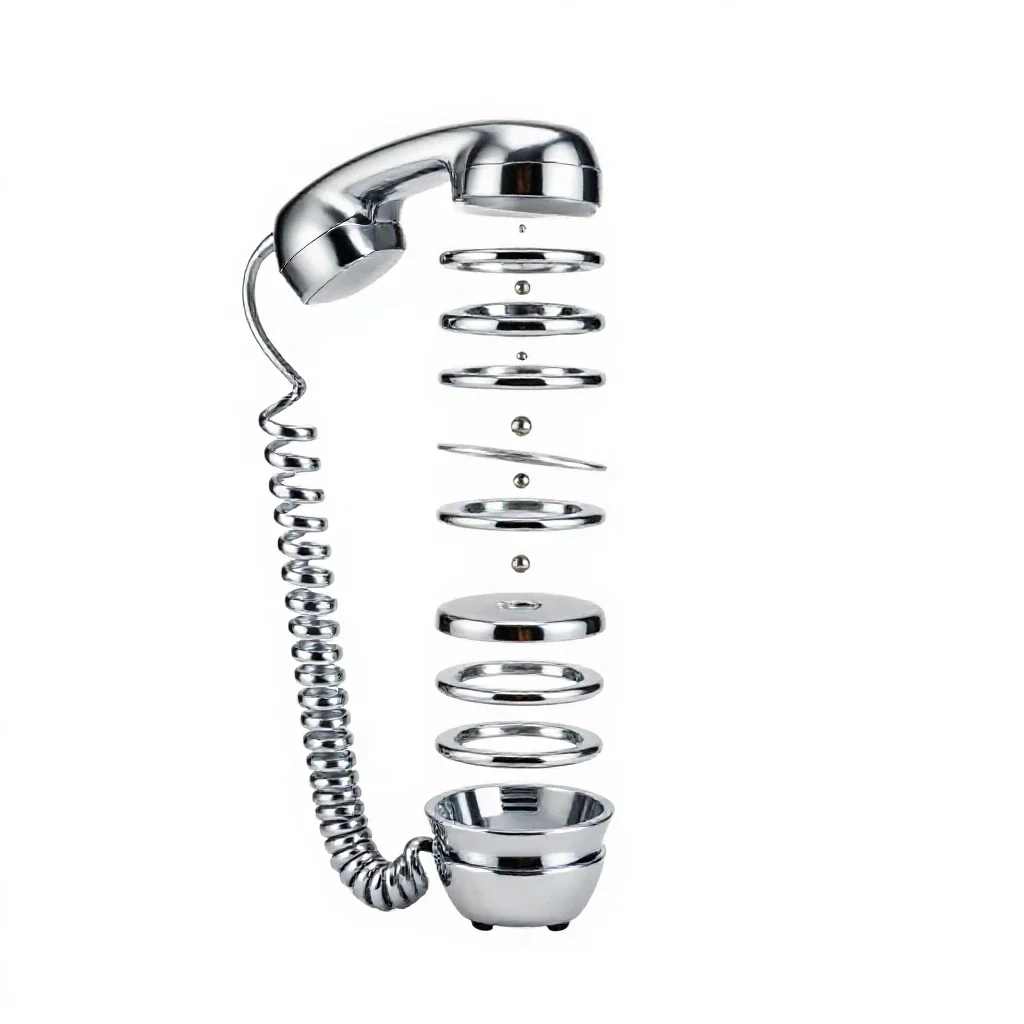 Telephone line isolated on a white background