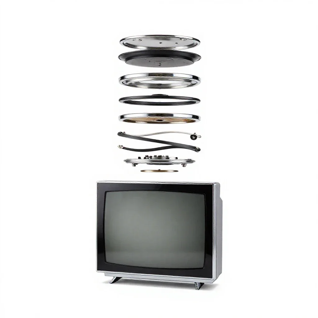 Television isolated on a white background