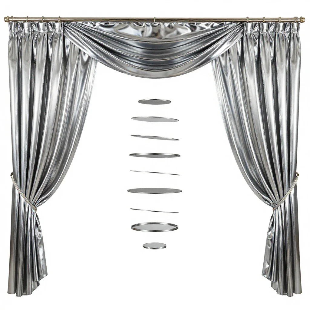 Theater curtain isolated on a white background