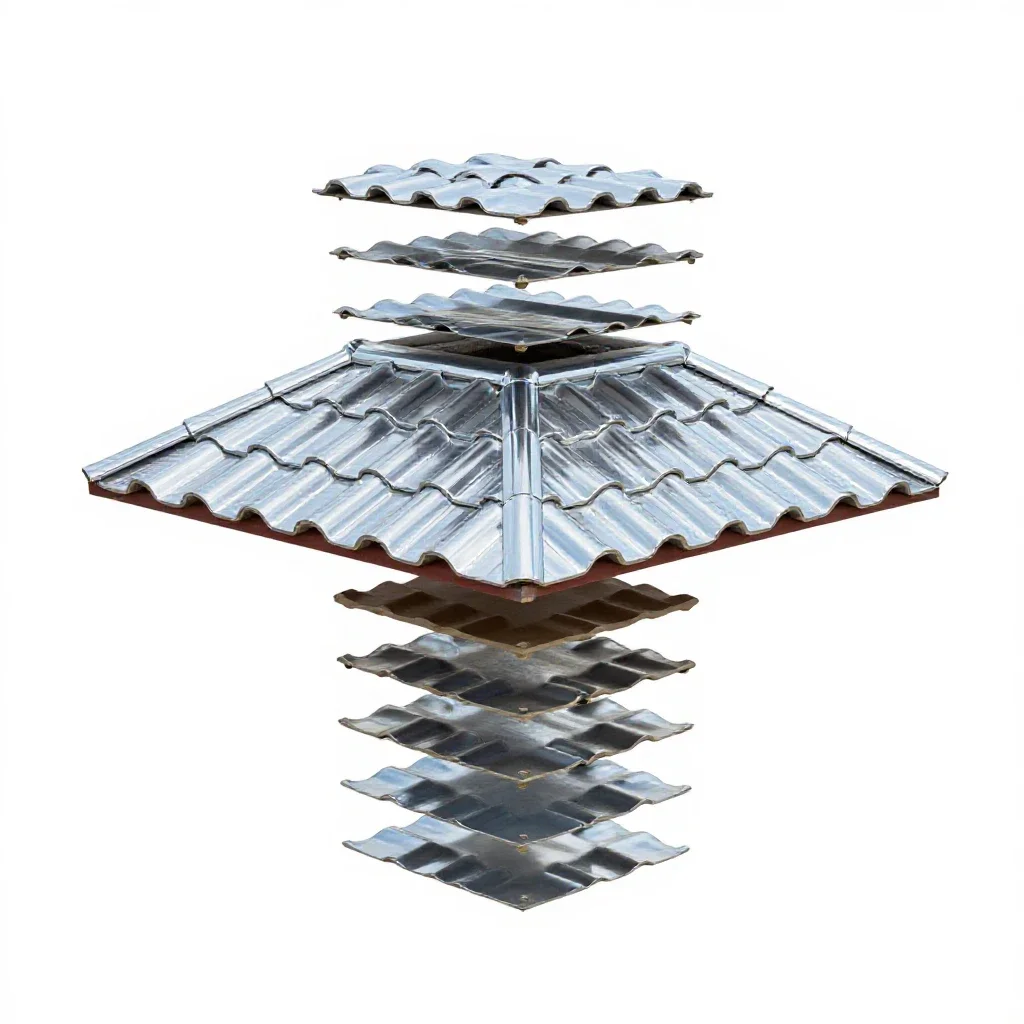 Tile roof isolated on a white background