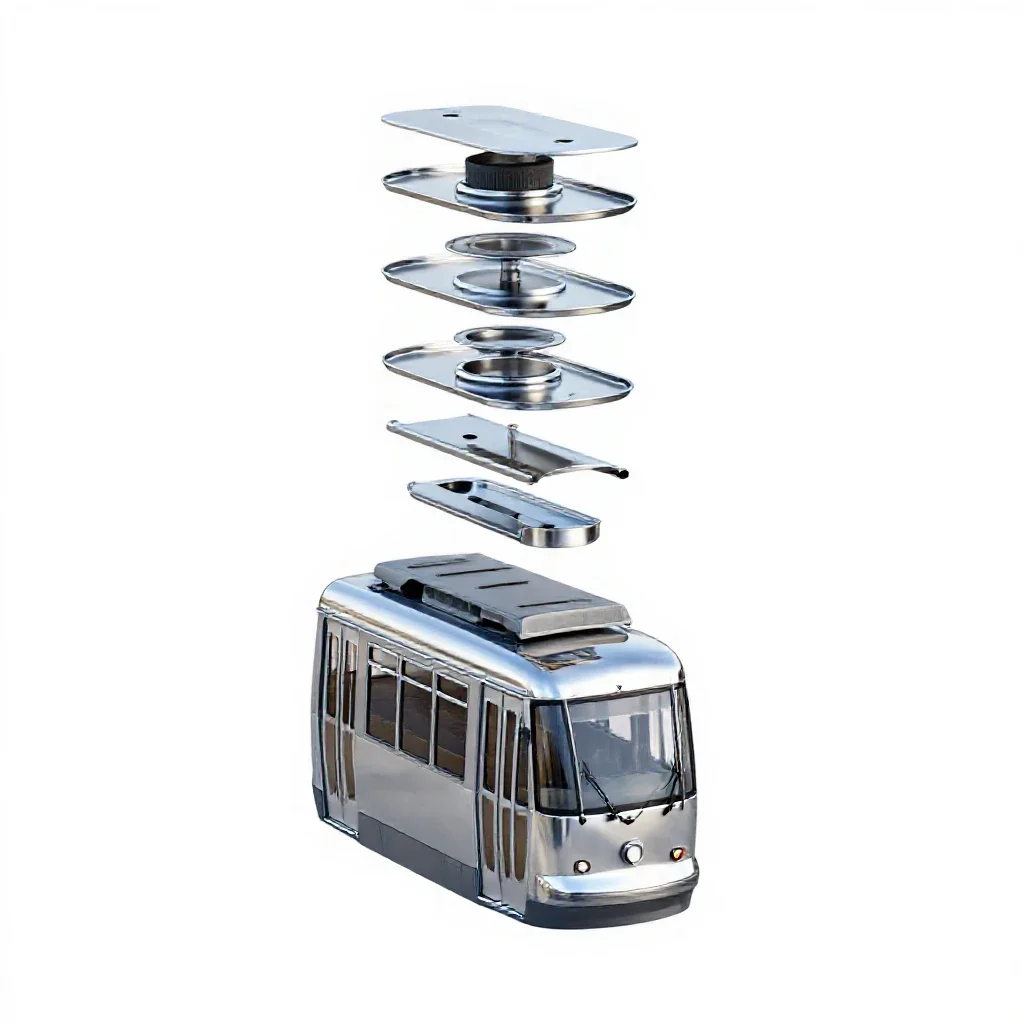 Tramway isolated on a white background