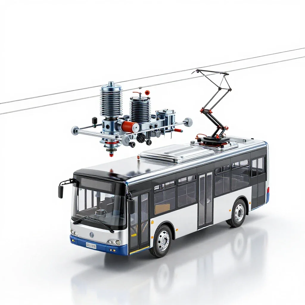 Trolleybus isolated on a white background