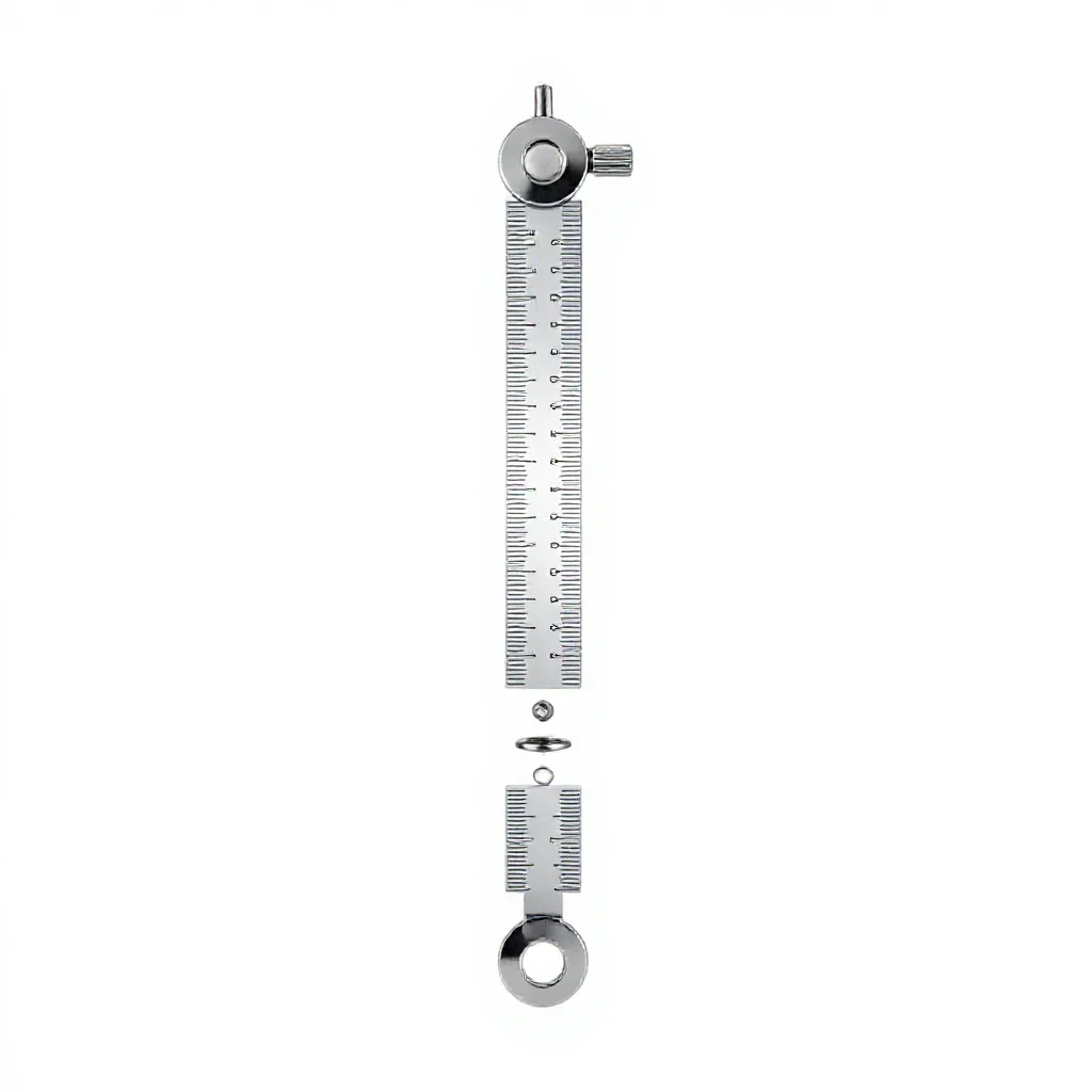 Vernier scale isolated on a white background