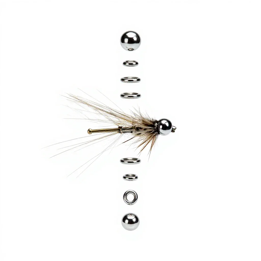 Wet fly isolated on a white background