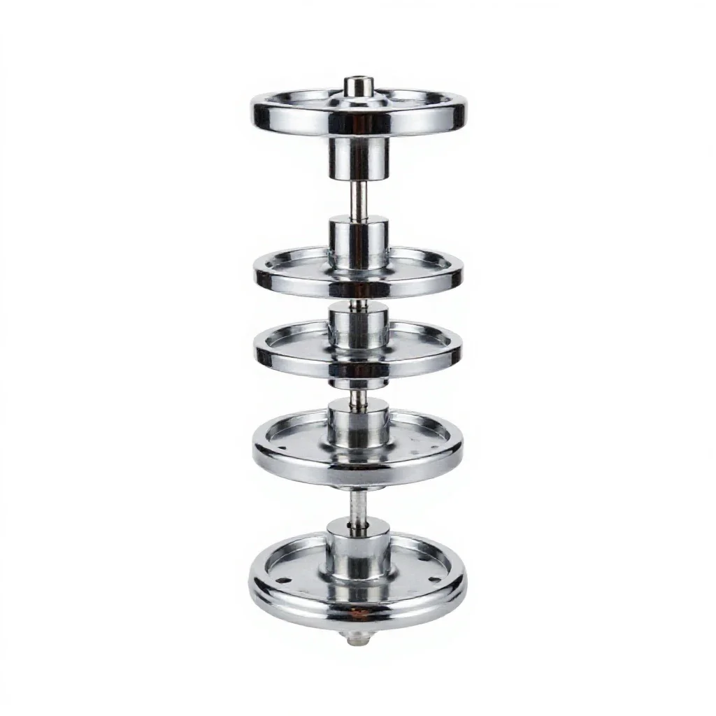 Wheel and axle isolated on a white background