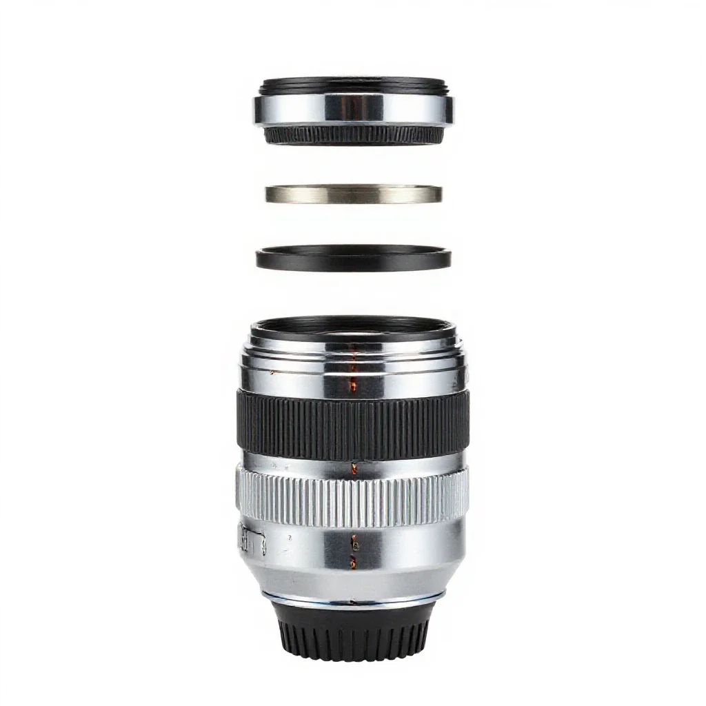 Wide-angle lens isolated on a white background