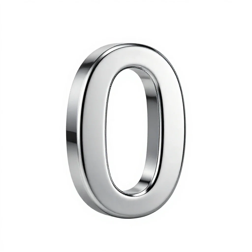Zero isolated on a white background