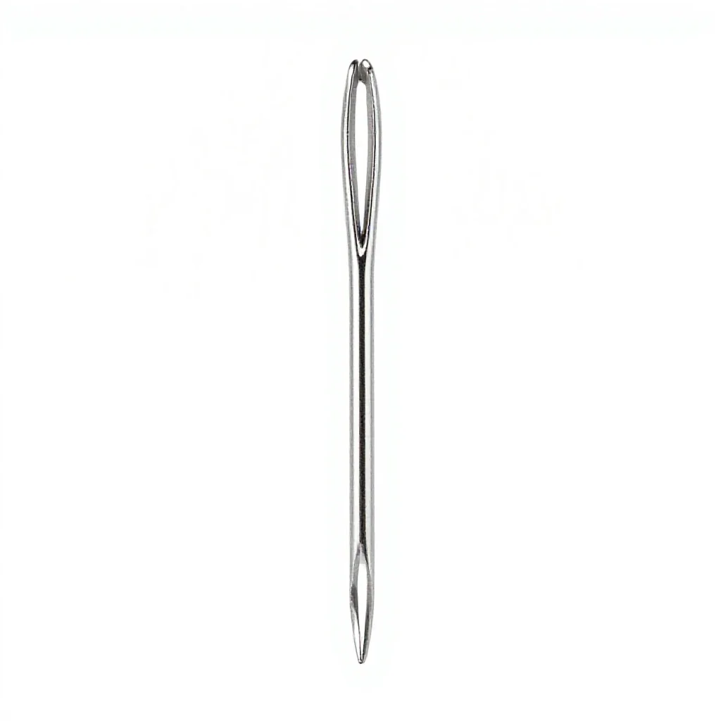 Upholstery needle isolated on a white background