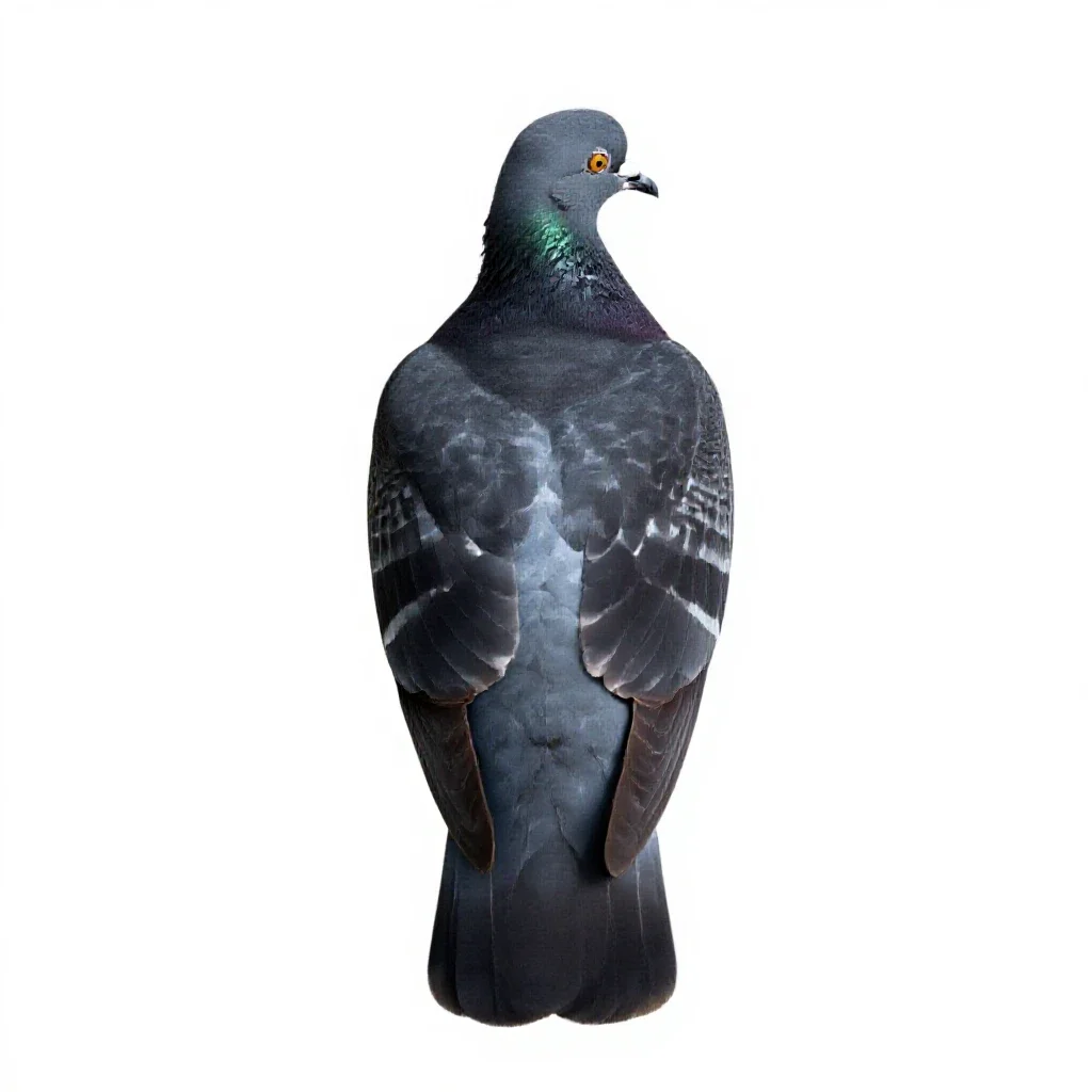 Band-tailed pigeon isolated on a white background