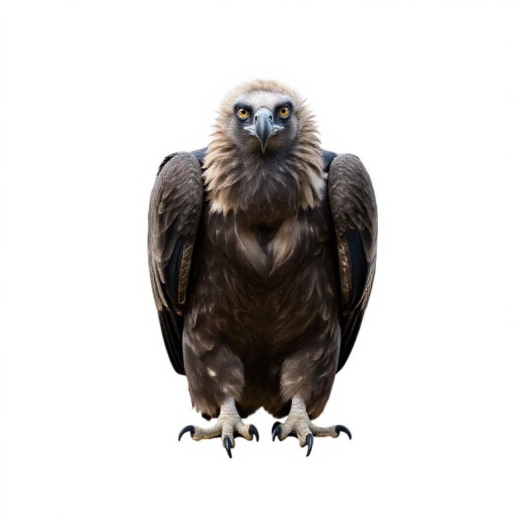 Bearded vulture isolated on a white background