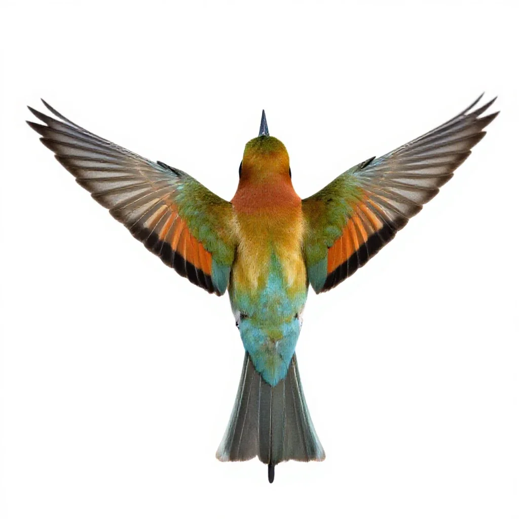 Bee eater isolated on a white background