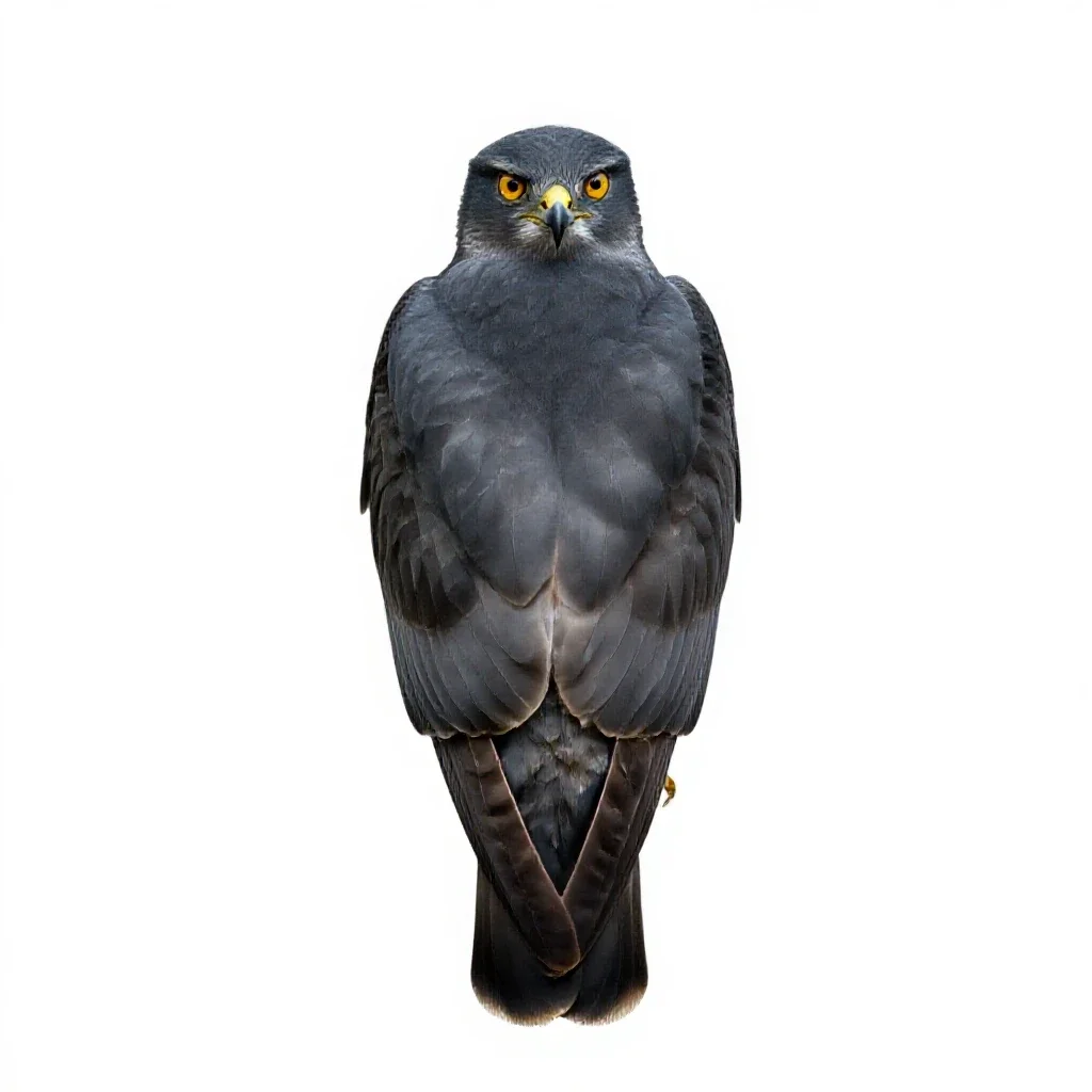 Bird of prey isolated on a white background