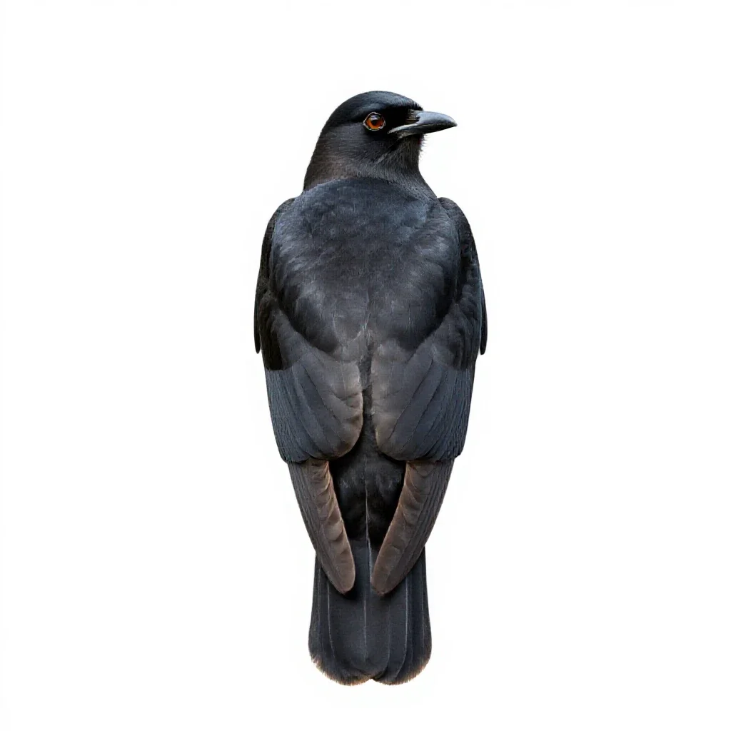 Black-billed cuckoo isolated on a white background