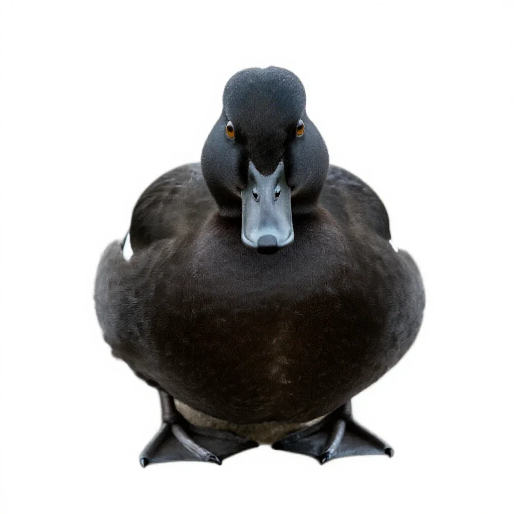 Black duck isolated on a white background
