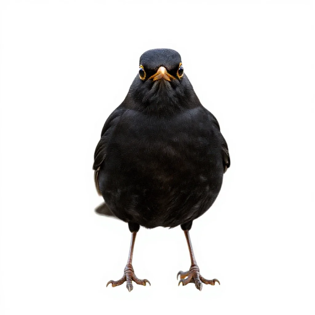 Blackbird isolated on a white background