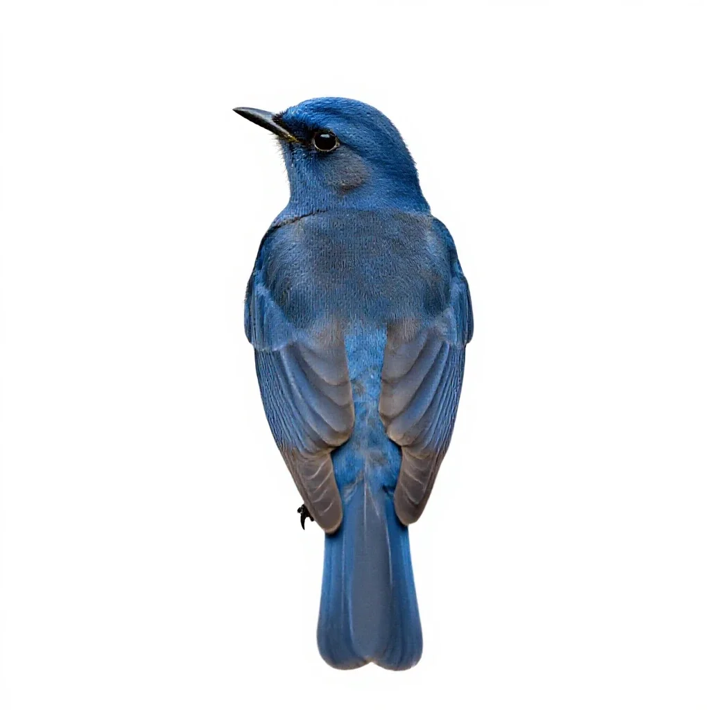 Blue mockingbird isolated on a white background