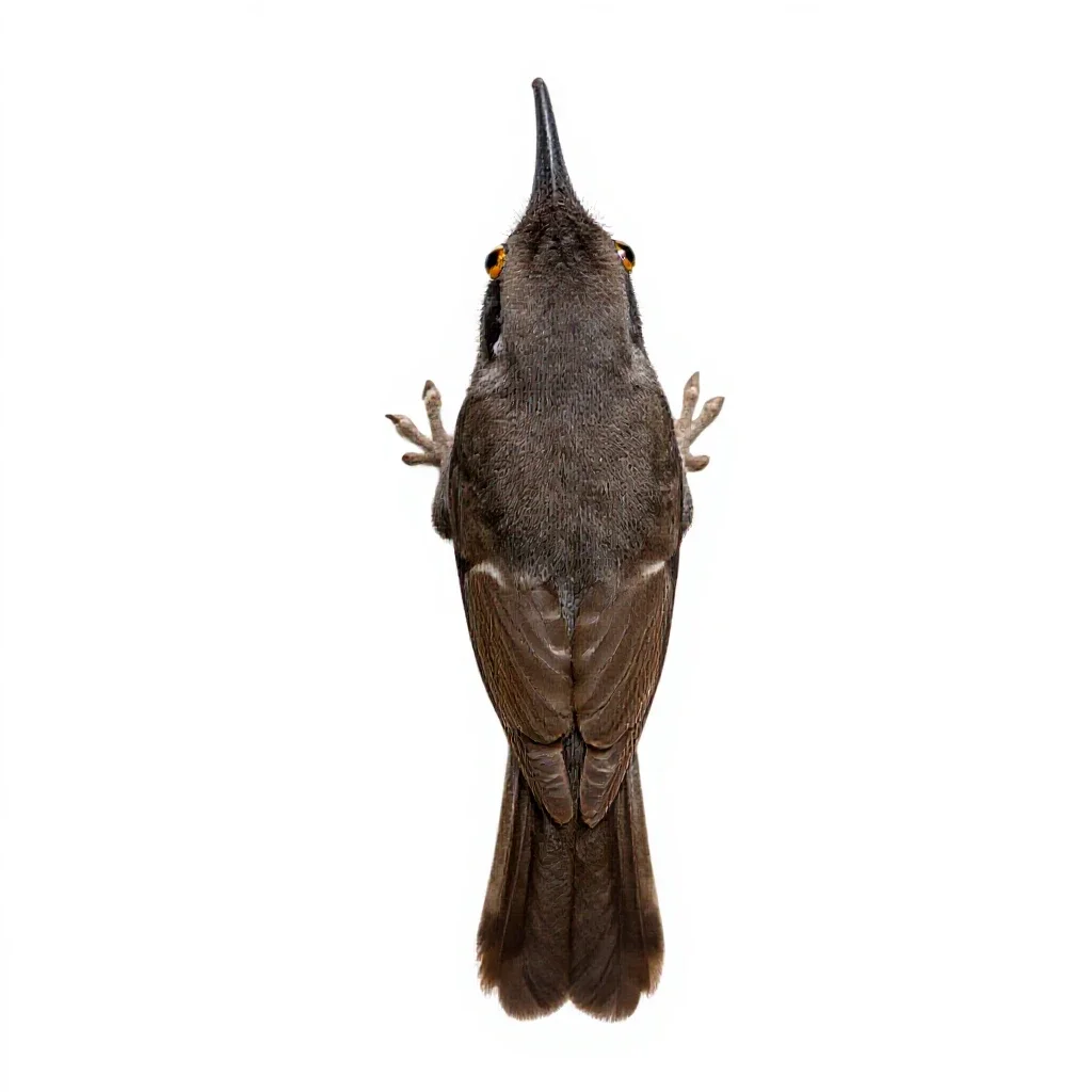 Brown creeper isolated on a white background