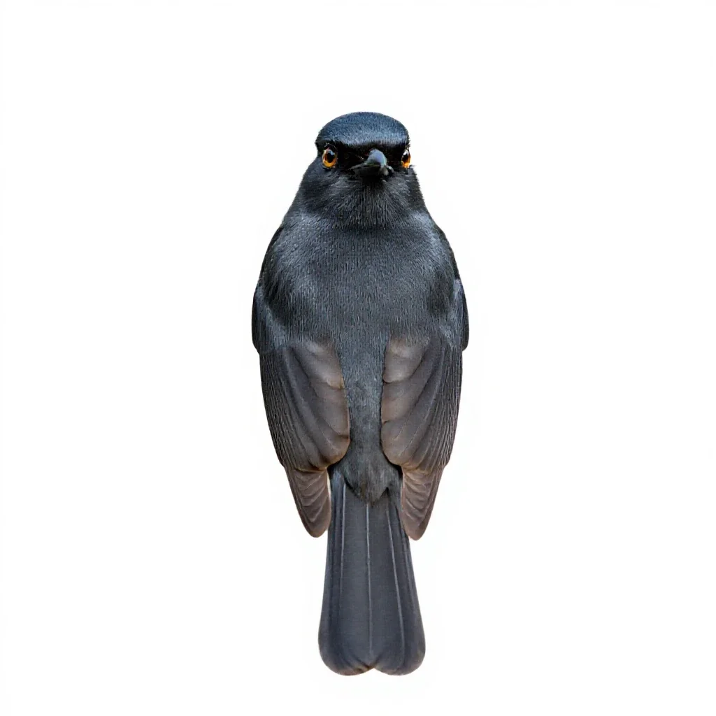 Bush shrike isolated on a white background