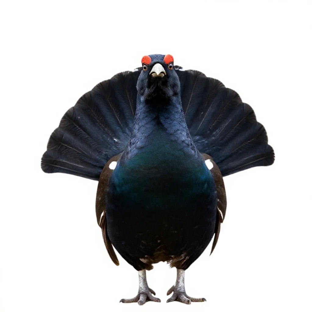 Capercaillie isolated on a white background