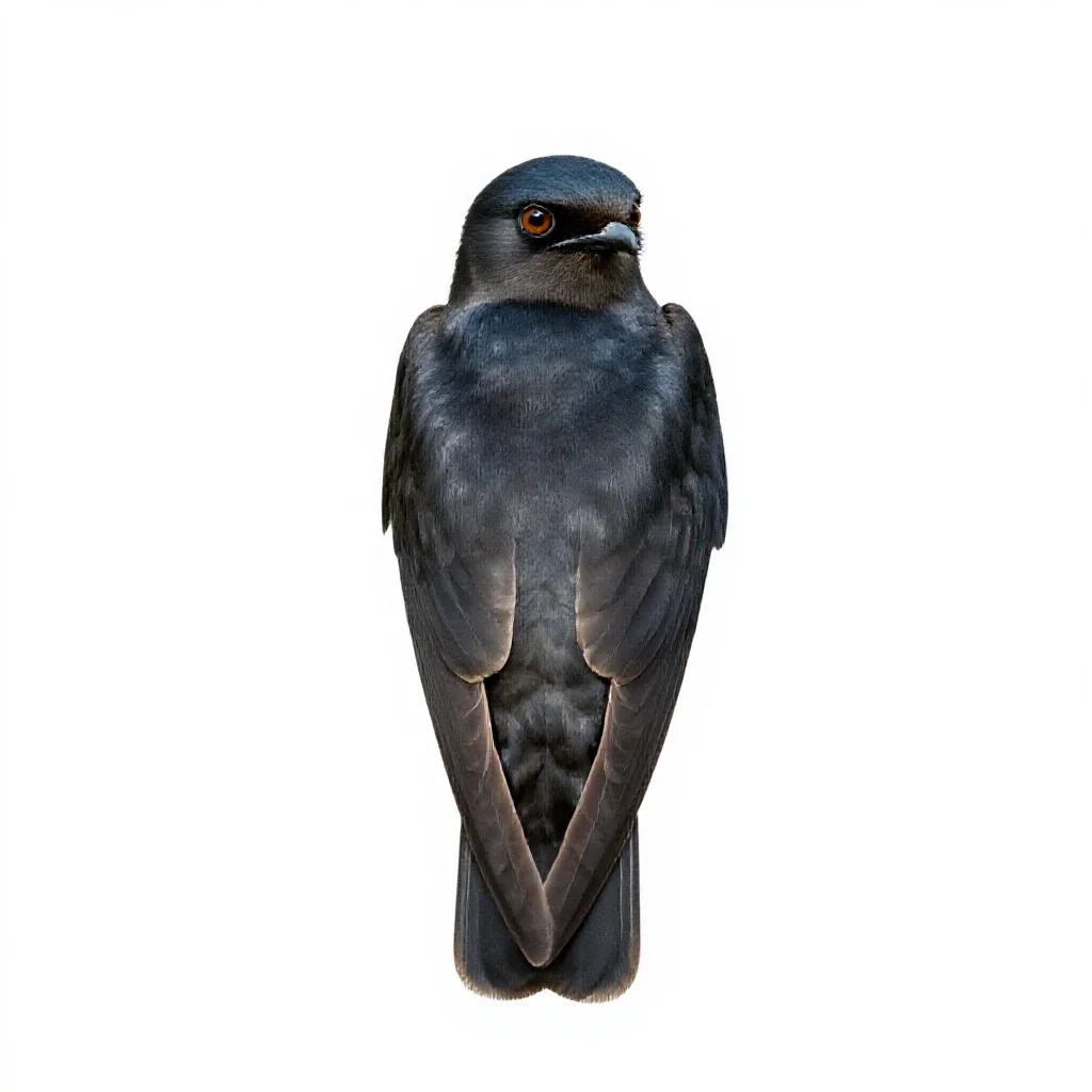 Caprimulgiform bird isolated on a white background