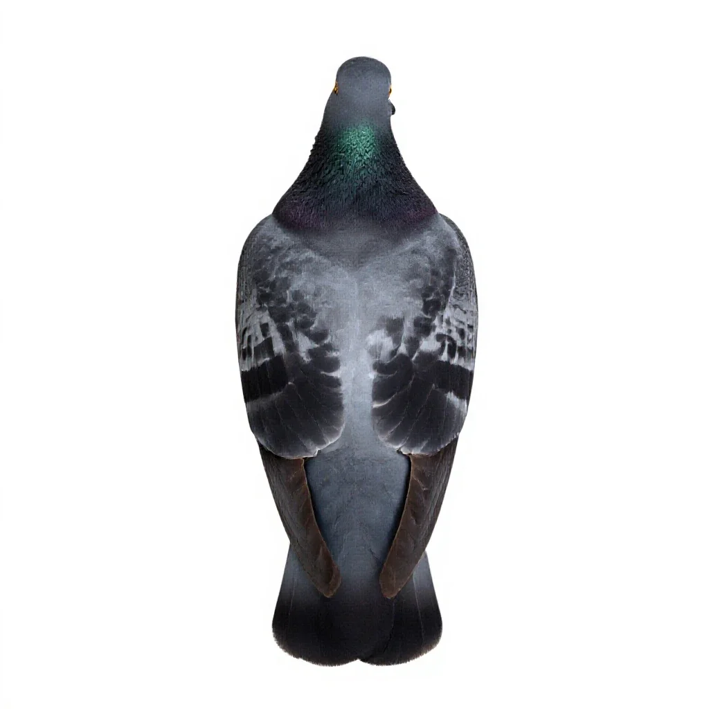 Carrier pigeon isolated on a white background