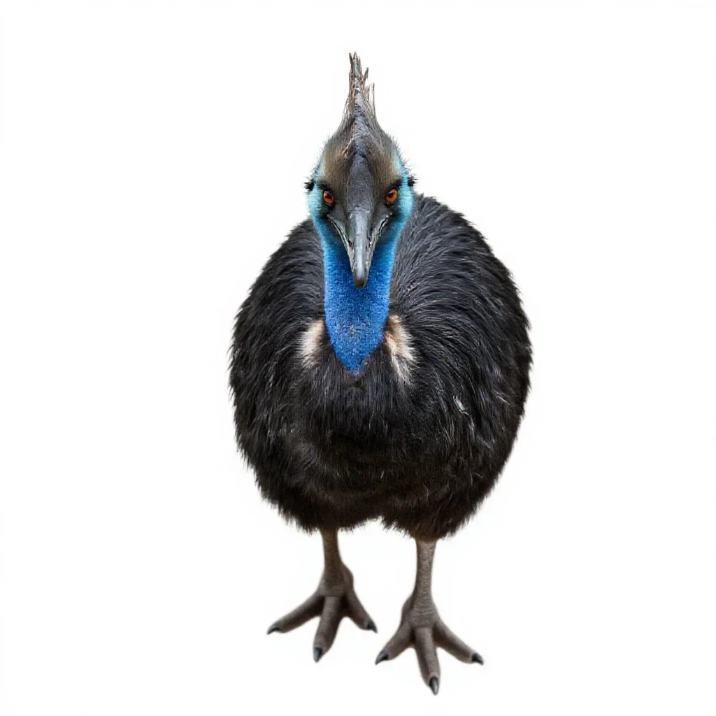 Cassowary isolated on a white background