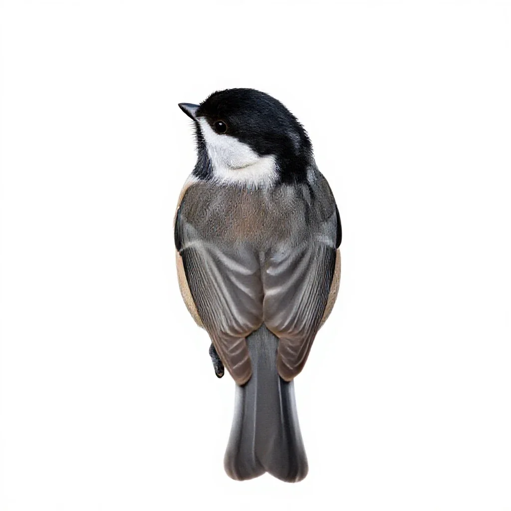 Chickadee isolated on a white background