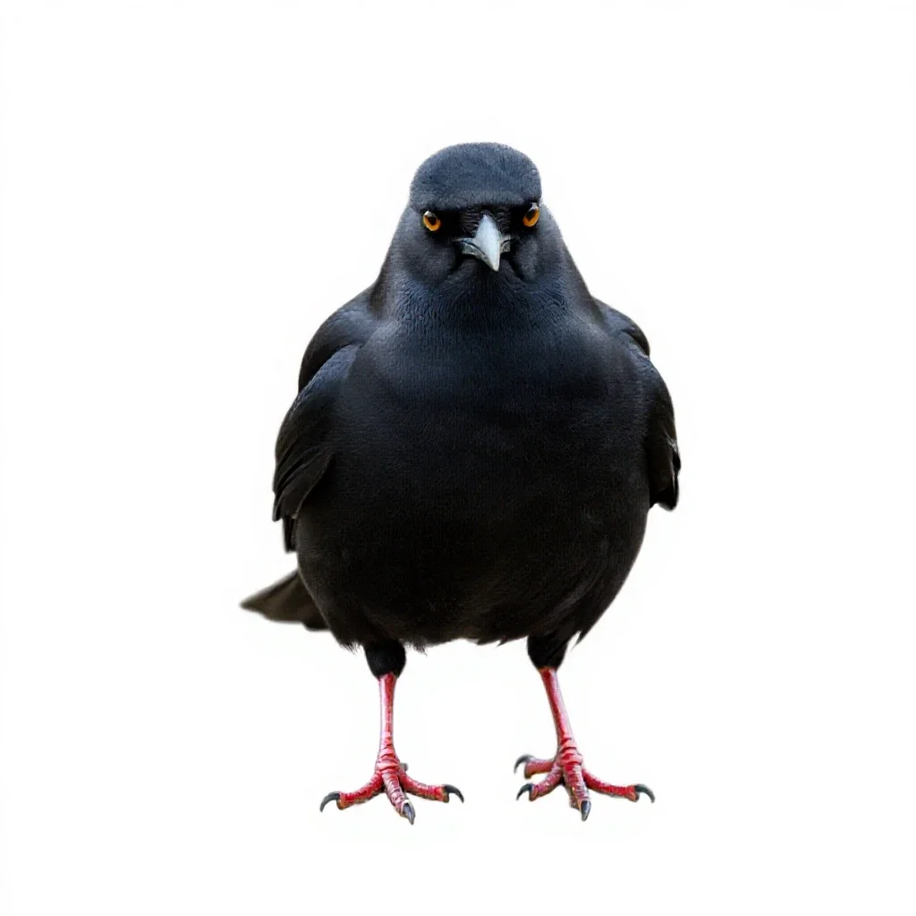 Chough isolated on a white background