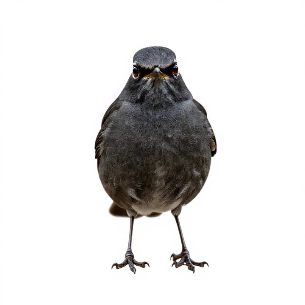 Clay-colored robin isolated on a white background