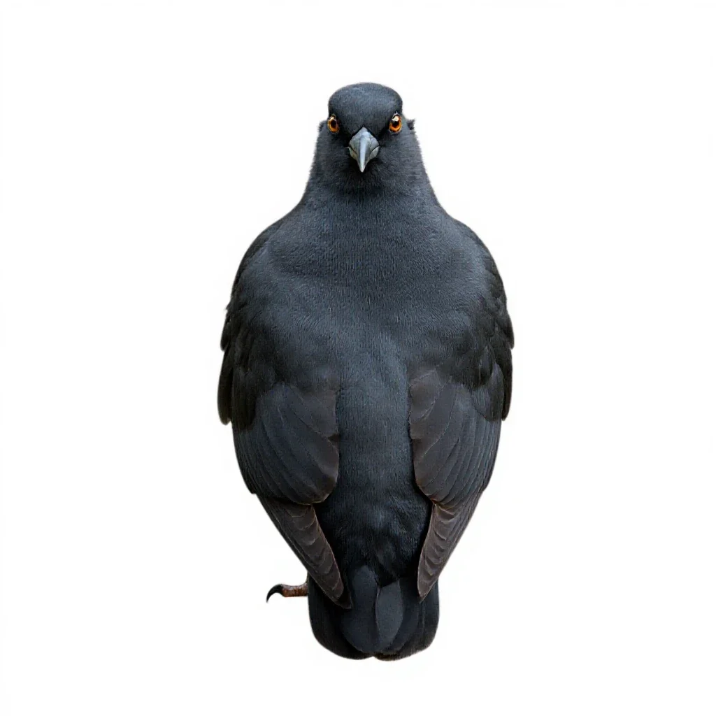 Columbiform bird isolated on a white background