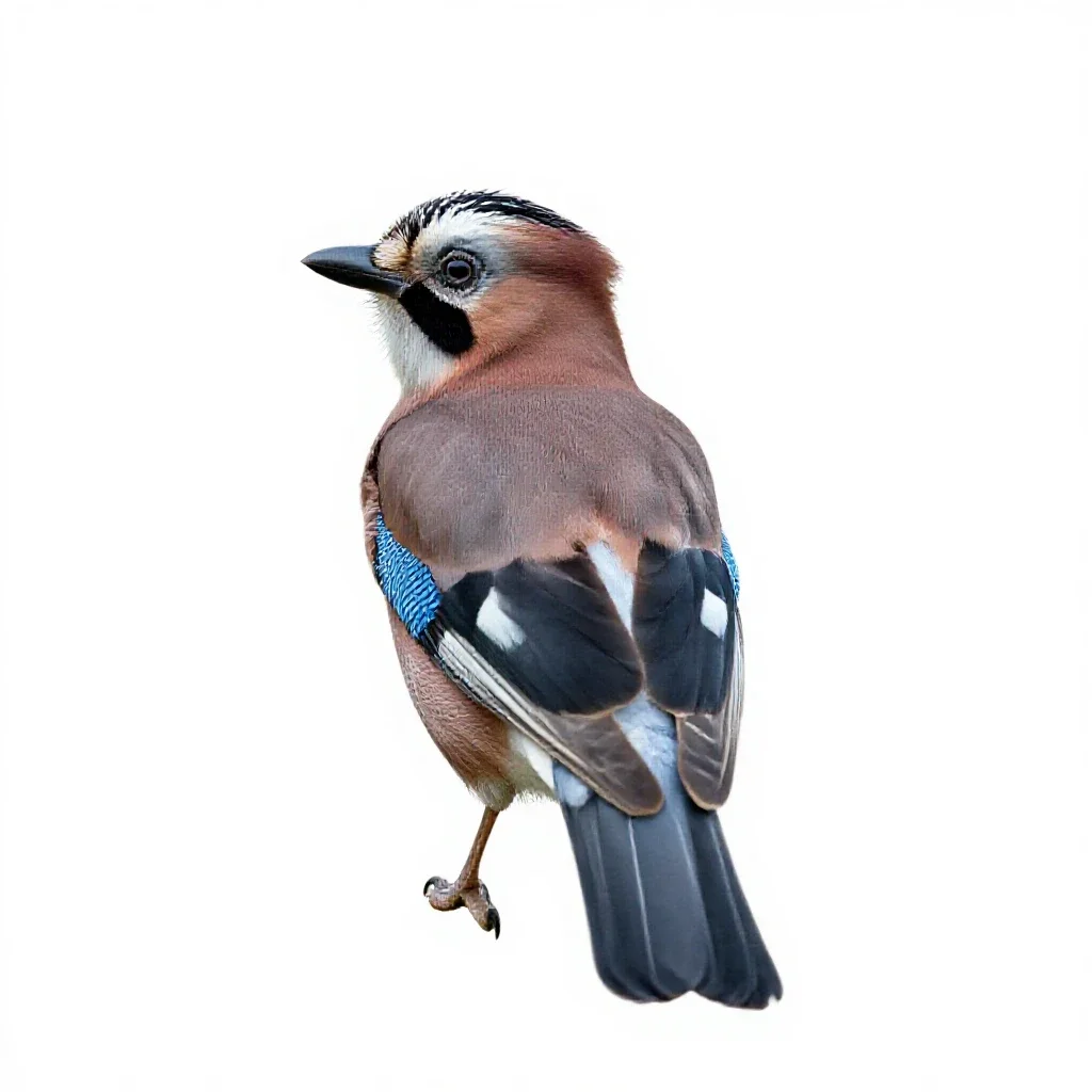 Common European jay isolated on a white background