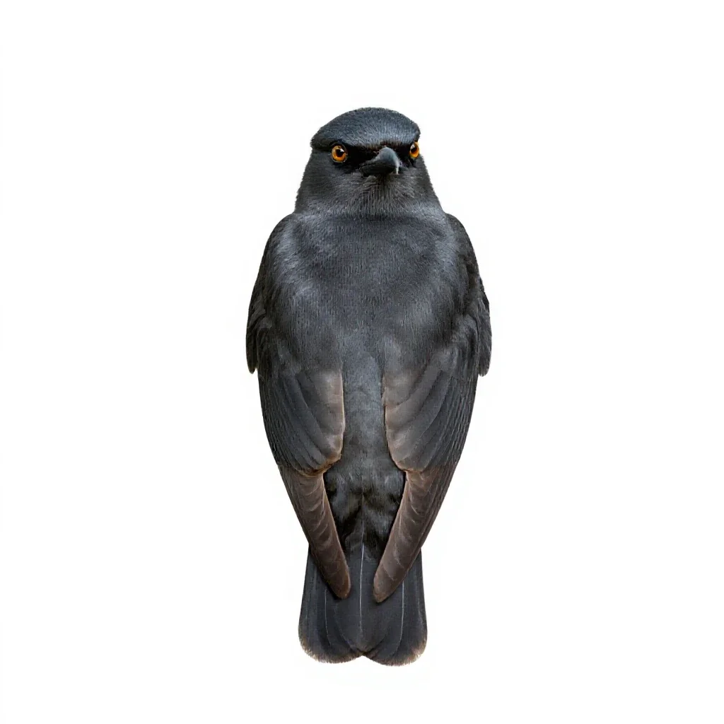 Coraciiform bird isolated on a white background