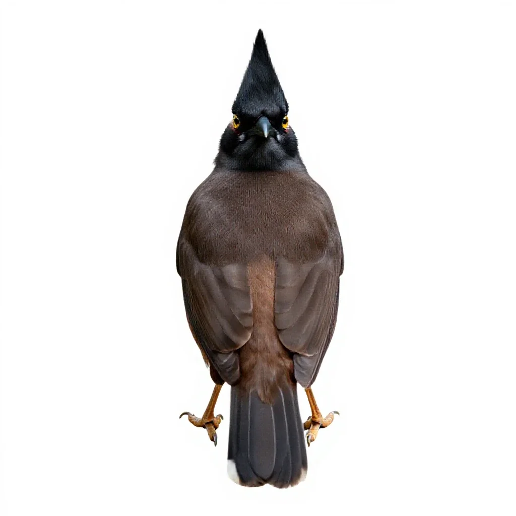 Crested myna isolated on a white background