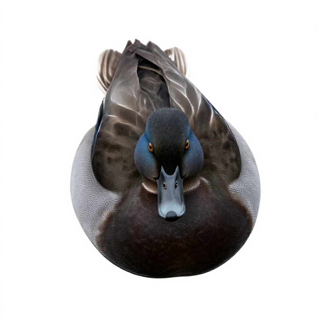 Dabbling duck isolated on a white background