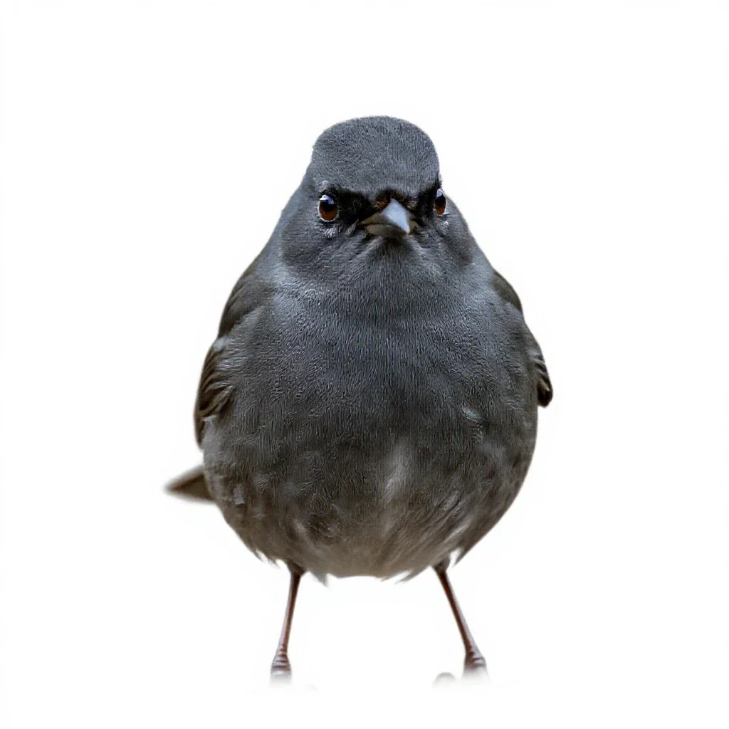Dark-eyed junco isolated on a white background