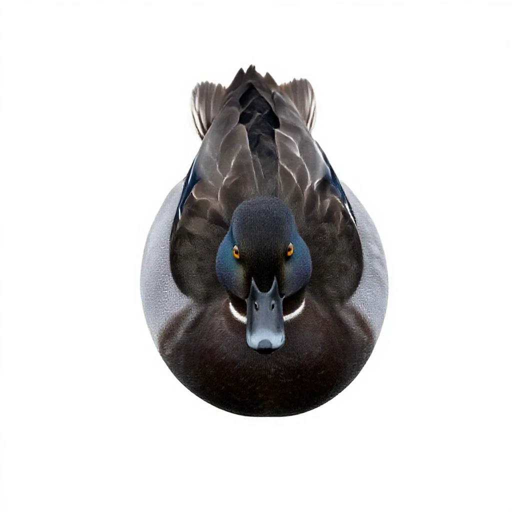 Diving duck isolated on a white background