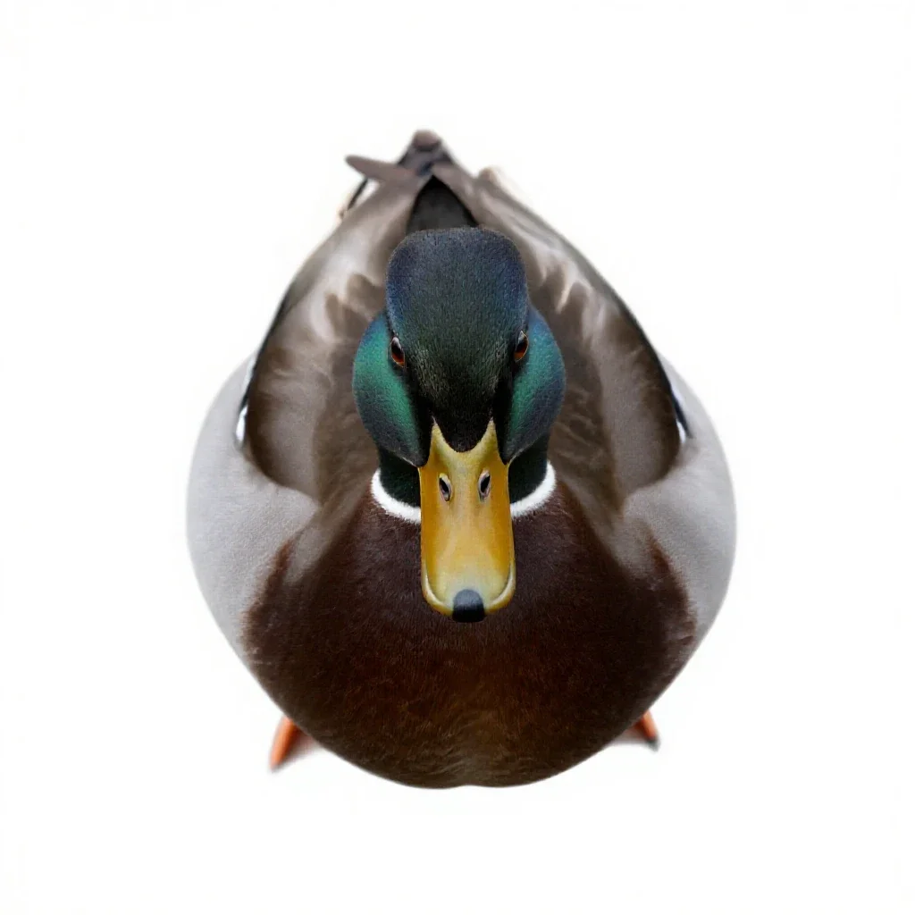 Duck isolated on a white background