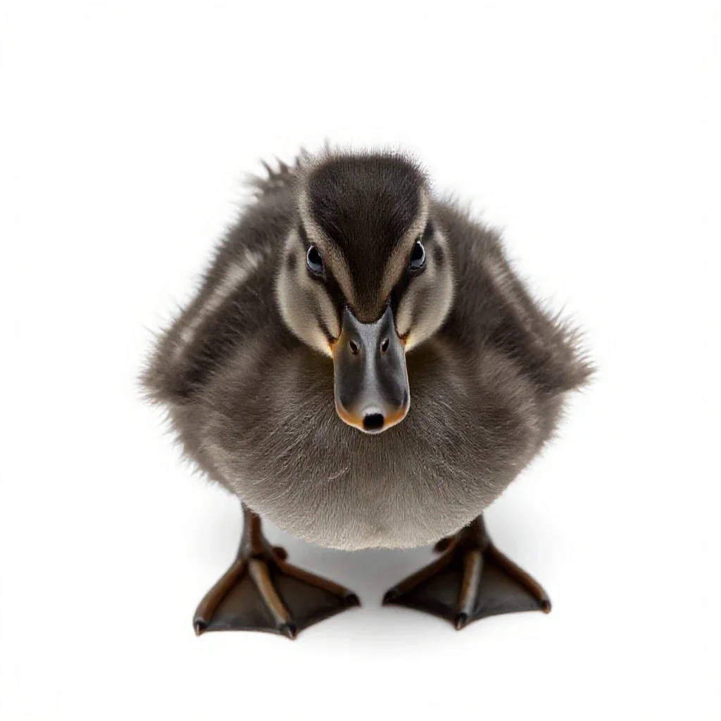 Duckling isolated on a white background