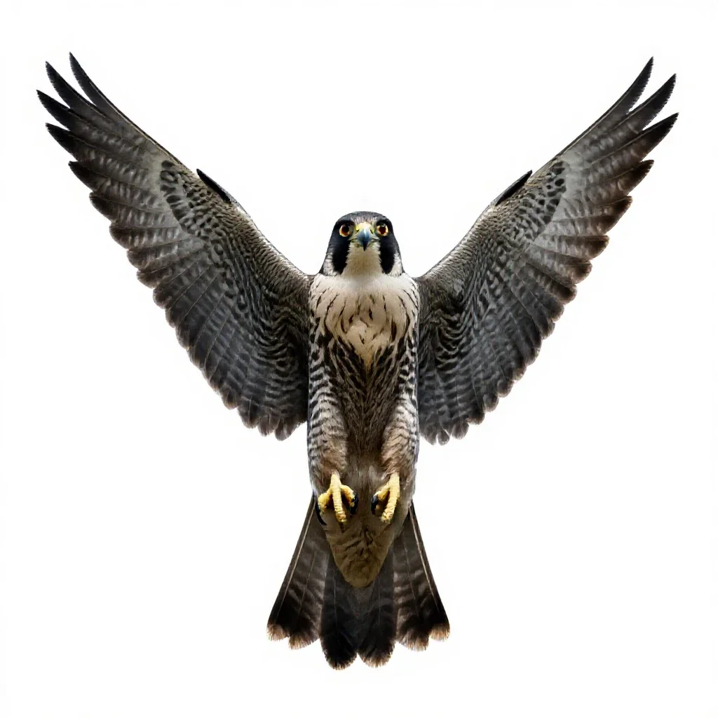 Falcon isolated on a white background